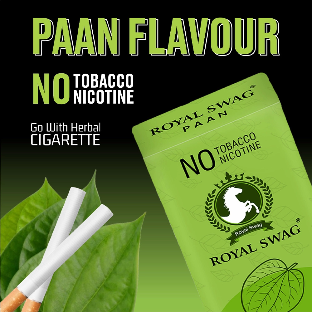 Royal Swag Herbal Cigarettes 100% Tobacco Free and Nicotine Free PAAN Flavour(10 Sticks/Box) - Image 3