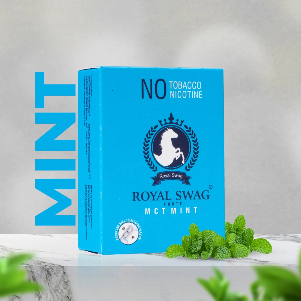 Royal Swag Herbal Cigarettes 100% Tobacco Free and Nicotine Free Mint Flavour(10 Sticks/Box) - Image 3