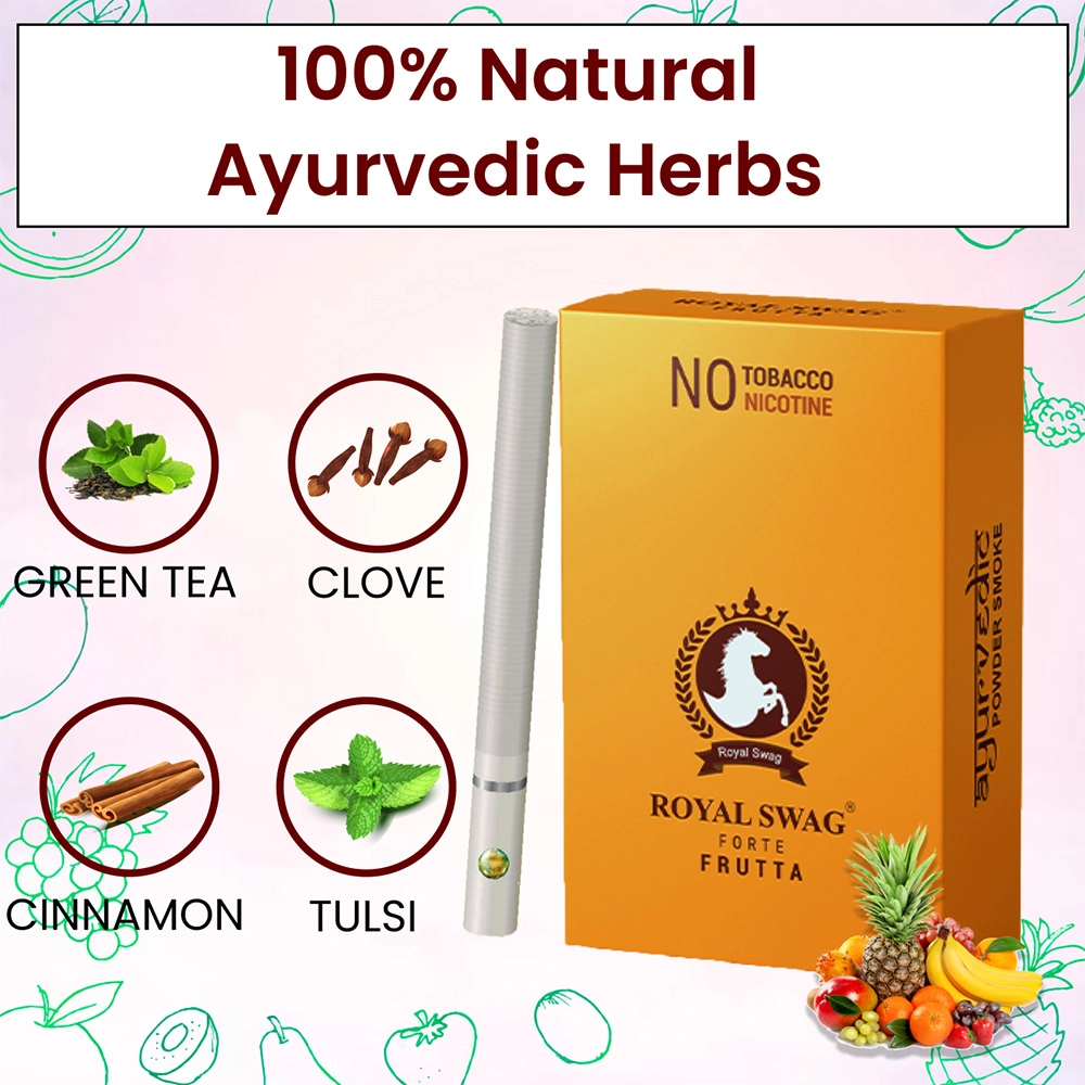 Royal Swag Herbal Cigarettes 100% Tobacco Free and Nicotine Free Frutta Flavour(10 Sticks/Box) - Image 5