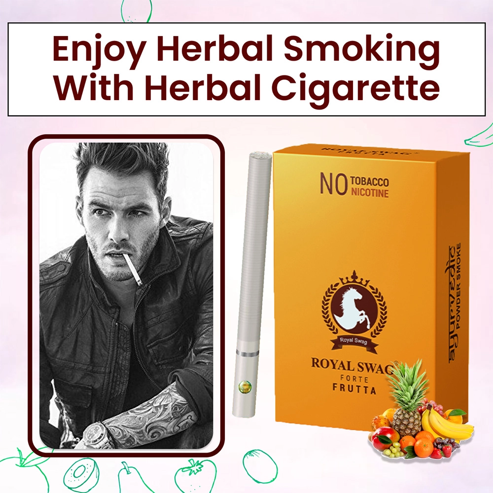 Royal Swag Herbal Cigarettes 100% Tobacco Free and Nicotine Free Frutta Flavour(10 Sticks/Box) - Image 2