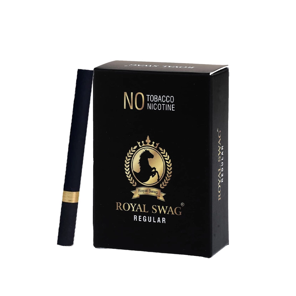 Royal Swag Herbal Cigarettes 100% Tobacco Free and Nicotine Free Regular Flavour(10 Sticks/Box)